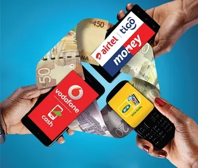 Customer paying with a phone